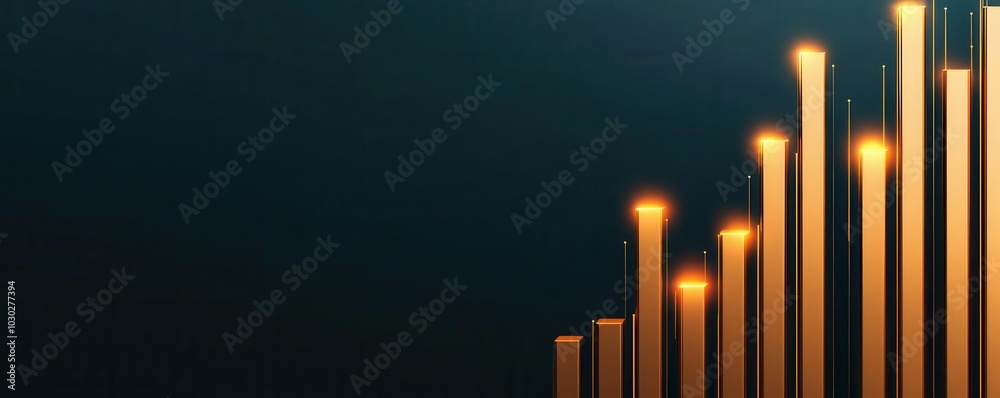 Abstract tech background with datadriven charts, showcasing glowing bar graphs and light trails symbolizing digital information Abstract tech background with datadriven charts, showcasing glowing bar graphs and light trails symbolizing digital information