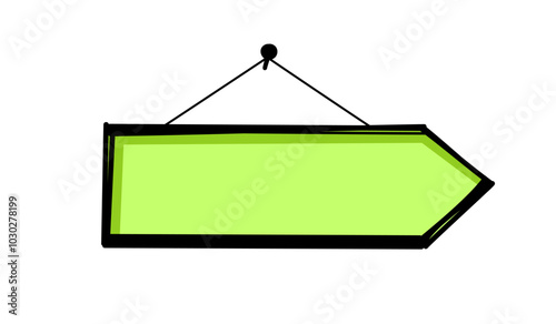 green signboard hand drawn, sign board, placard hanging, shop door sign doodle blank