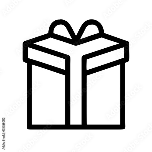 Gift box icon illustration representing celebration and gifting