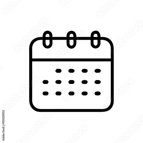 Calendar icon illustration representing scheduling and time management