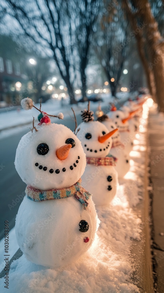 Obraz premium Snowman Parade, Snowmen