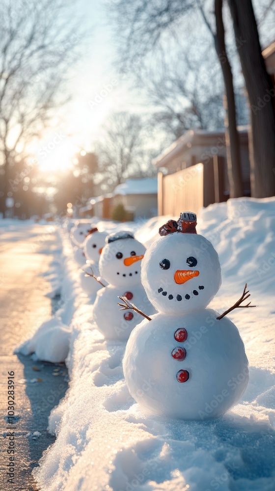 Obraz premium Snowman Parade, Snowmen