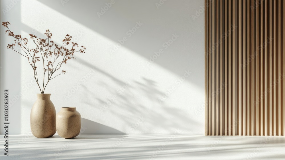 Minimalist interior wall vase architecture. Minimalist interior wall vase architecture.