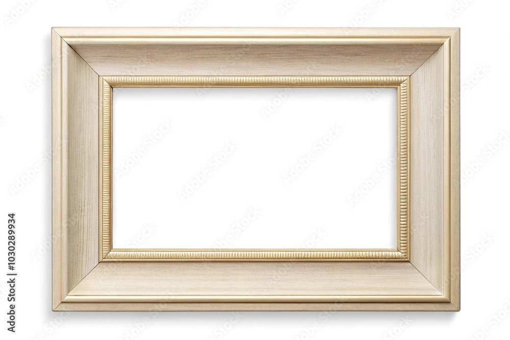 White background with beige and gold frame White background with beige and gold frame