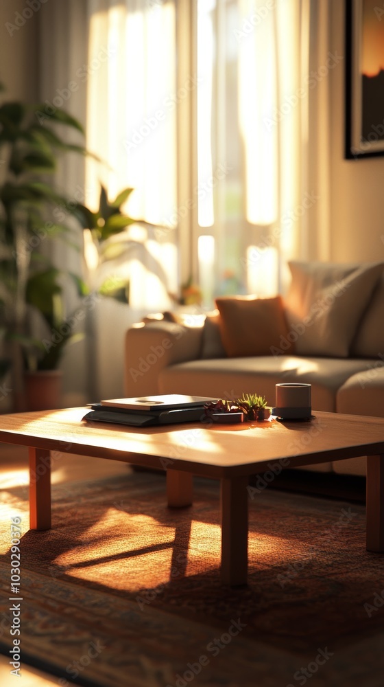 Ultra Realistic Living Room with Empty Coffee Table, High Detail, Ultra HD, Cinematic Light Generative AI Ultra Realistic Living Room with Empty Coffee Table, High Detail, Ultra HD, Cinematic Light Generative AI