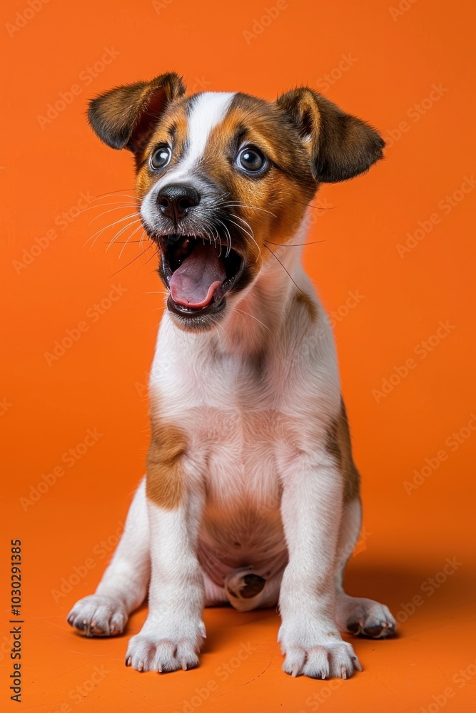 Photo of shocked puppy pet bulldog animal. Photo of shocked puppy pet bulldog animal.
