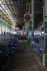 Tableau sur toile  steel pipe product group square pipe Construction steel products such as black steel pipes, image ideas, examples of steel products.metal warehouse industry, delivery to customers.  © นววิช ว่องไว