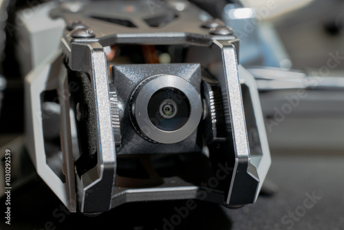 drone camera lens macro close up fpv device technology high tech object view front side foreshortening
