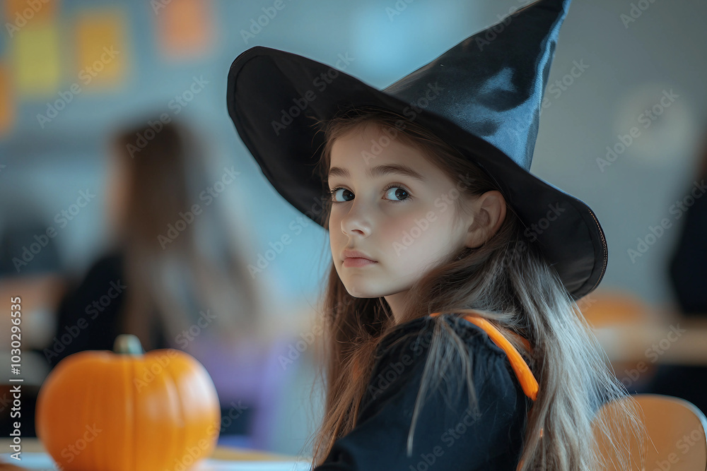 Ai generated photo of child in costume for Halloween carnival Ai generated photo of child in costume for Halloween carnival