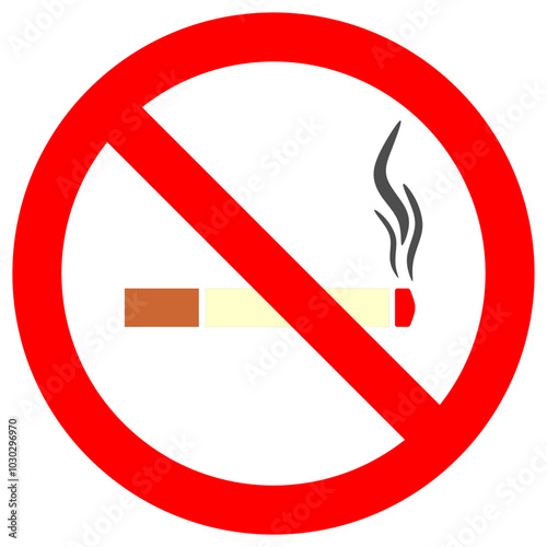 no smoking sign on white background