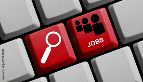 Jobsuche online - Computer Tastatur photo