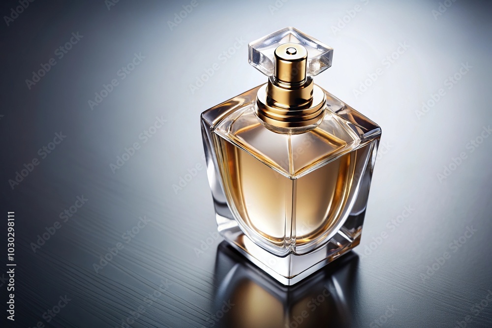 Luxury perfume bottle mock up on white background Luxury perfume bottle mock up on white background