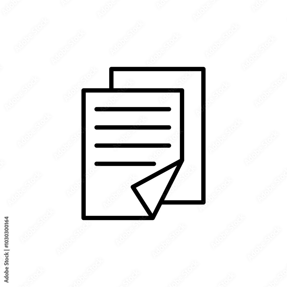Paper outline icons, minimalist vector illustration ,simple transparent graphic element .Isolated on white background Paper outline icons, minimalist vector illustration ,simple transparent graphic element .Isolated on white background