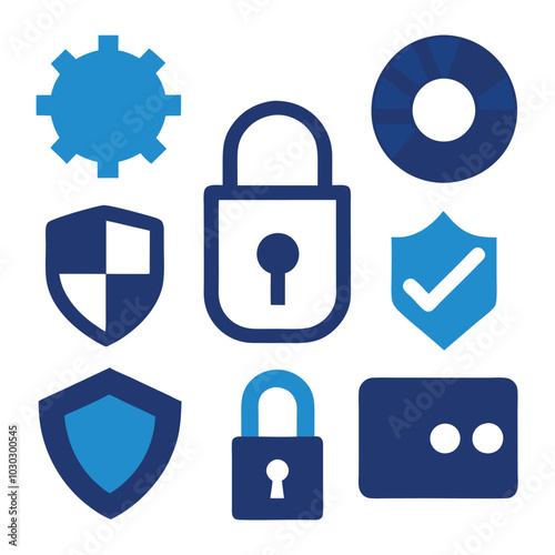 Set of Security icon vector