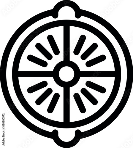 This icon represents a circular metal hot pad with a handle, used to safely hold hot dishes and protect surfaces from heat damage