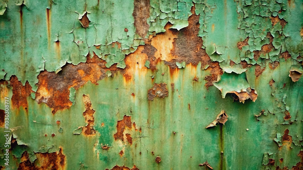 A Verdant Surface Bearing the Marks of Time, Its Once Vibrant Green Now Flecked with Rusty Patches, a Testament to the Unrelenting Force of Nature A Verdant Surface Bearing the Marks of Time, Its Once Vibrant Green Now Flecked with Rusty Patches, a Testament to the Unrelenting Force of Nature
