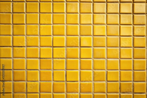 Yellow tile background with low angle view of yellow square titles