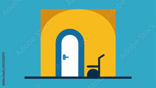 Wide Doorways An open doorway depicted wider than average with a wheelchair icon symbolizing accessibility for mobility devices.