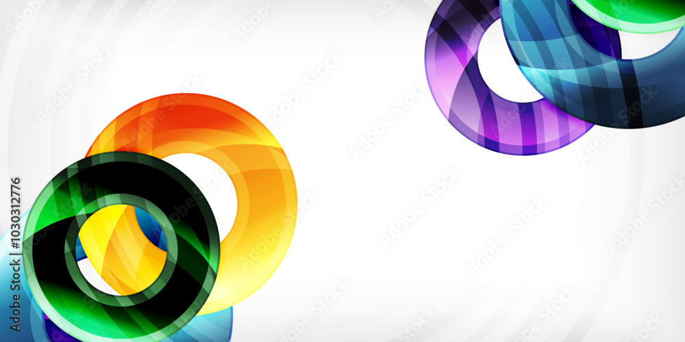 Bright colorful circles with light effects. Abstract background Bright colorful circles with light effects. Abstract background