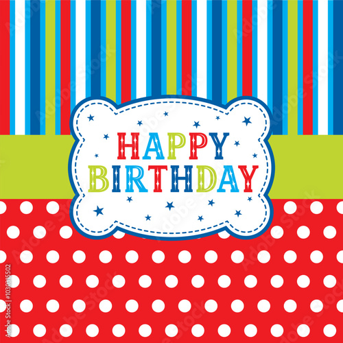 colorful birthday greeting card design