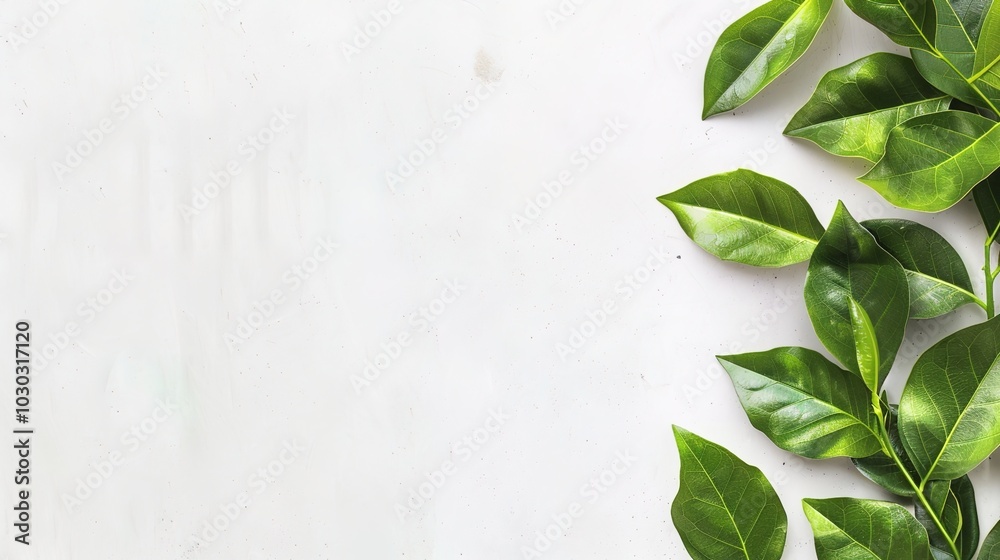 Bright green leaves forming a border around an empty space in the center, perfect for text. Bright green leaves forming a border around an empty space in the center, perfect for text.