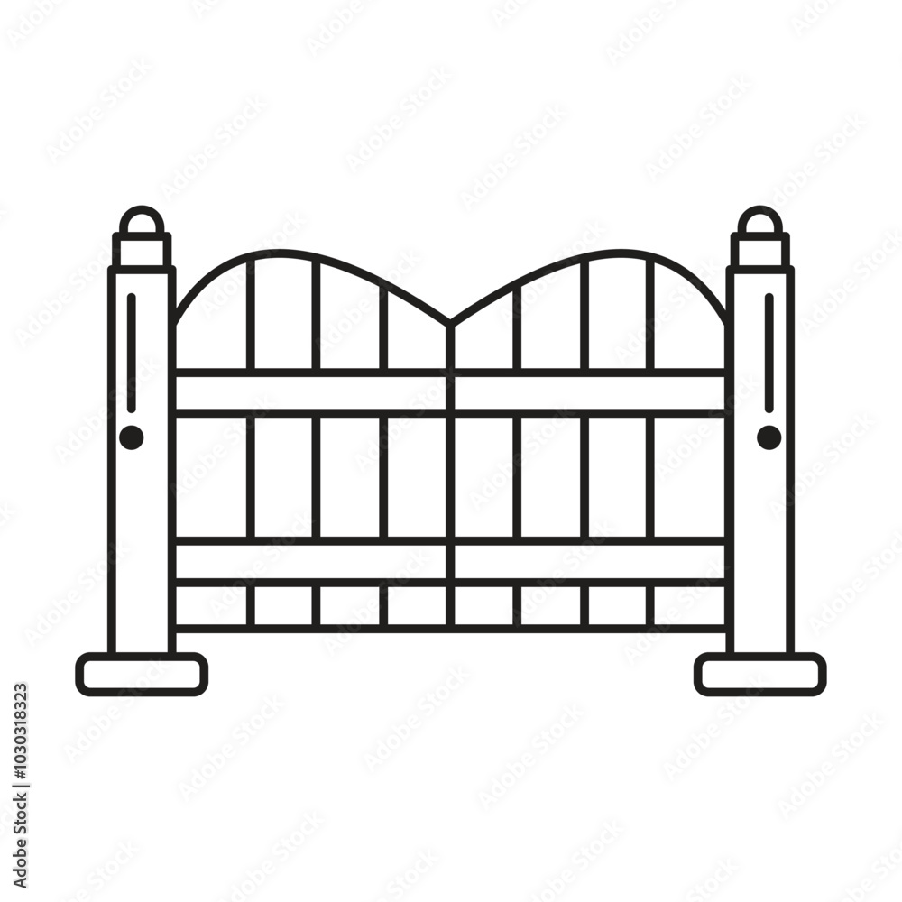 Gate icon vector on white background Gate icon vector on white background