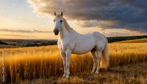 horse in the meadow