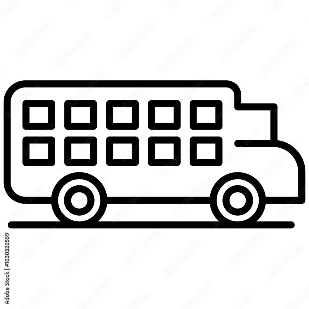 School Bus Icon School Bus Icon