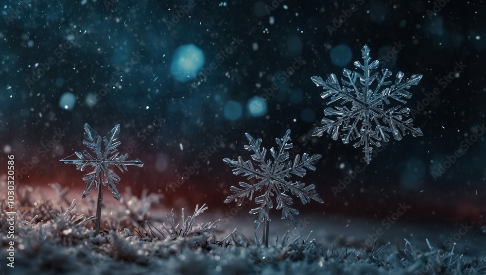 Snowflakes close-up. The concept of winter, cold, beauty of nature Snowflakes close-up. The concept of winter, cold, beauty of nature