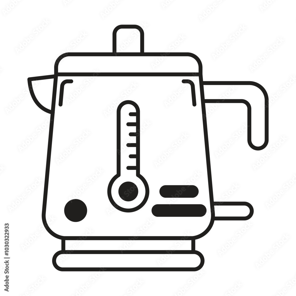 Obraz premium Electric kettle icon vector on white background