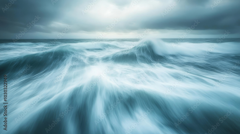 long exposure shot captures movement of ocean waves creating sense of peace and serenity. long exposure shot captures movement of ocean waves creating sense of peace and serenity.