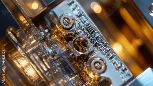 Wallpaper Mural Close up of cassette tape player mechanism, showing inner workings of device. Torontodigital.ca