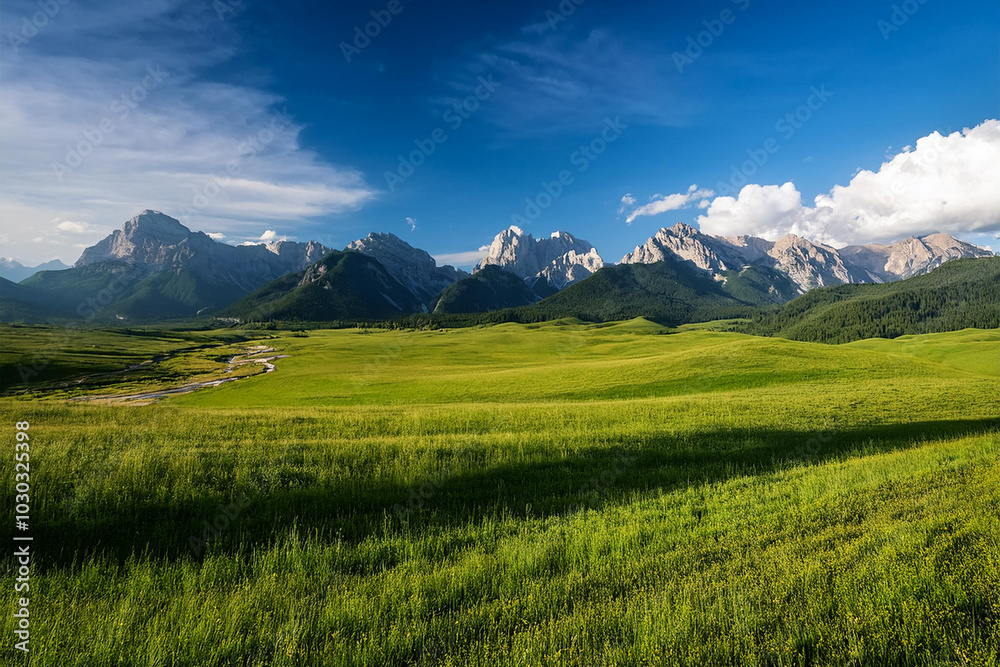 alpine meadow in the mountains alpine meadow in the mountains