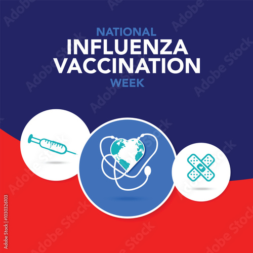 National immunization awareness month observed each year in during August. vector graphic Banner poster, flyer and background design template.
