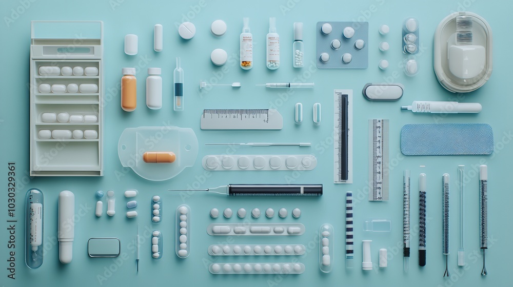 Top View Flat Lay Showing Medical Equipment and Drugs
Top View Flat Lay Showing Medical Equipment and Drugs