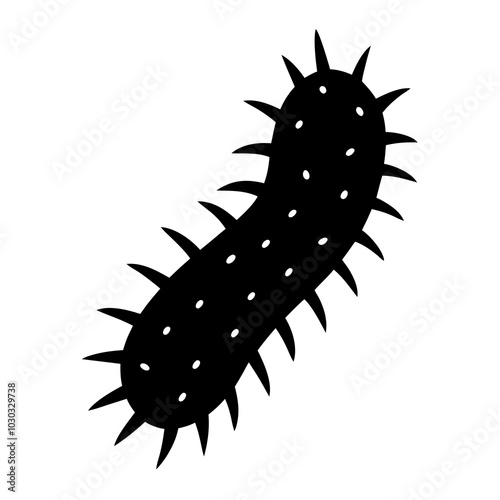 3d rendered illustration of a sea cucumber virus on white