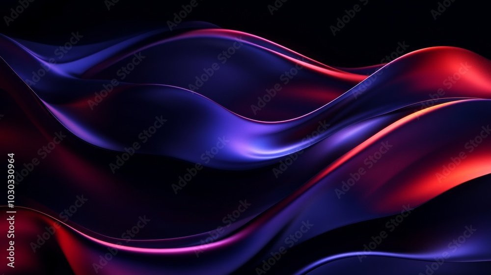 Vibrant abstract shapes in 3d render against a dark background for striking visual appeal Vibrant abstract shapes in 3d render against a dark background for striking visual appeal
