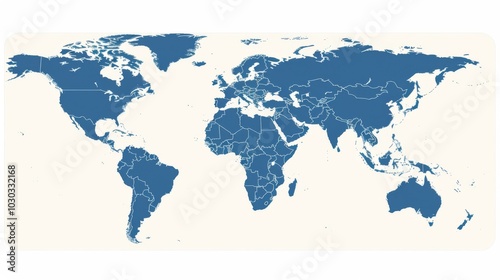 world mapd on a white background