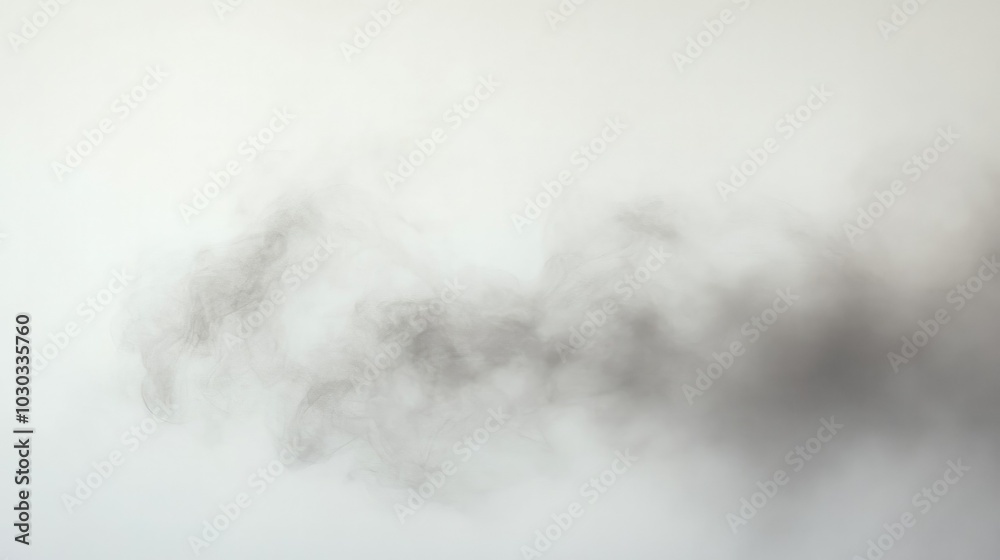 A gentle haze of smoke spreading out against a plain white background, providing an airy, almost ghostly look, perfect for abstract and creative designs. A gentle haze of smoke spreading out against a plain white background, providing an airy, almost ghostly look, perfect for abstract and creative designs.