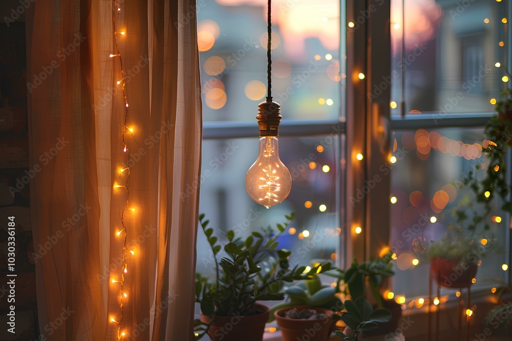 A light bulb sitting on top of a window sill A light bulb sitting on top of a window sill