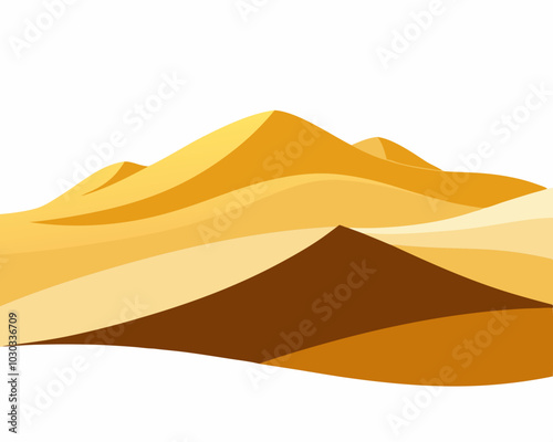 desert sand dunes vector illustration