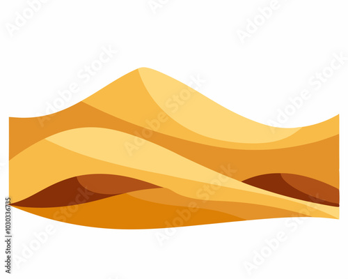 desert sand dunes vector illustration