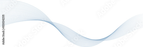 Thin Wavy Lines in blue color 1