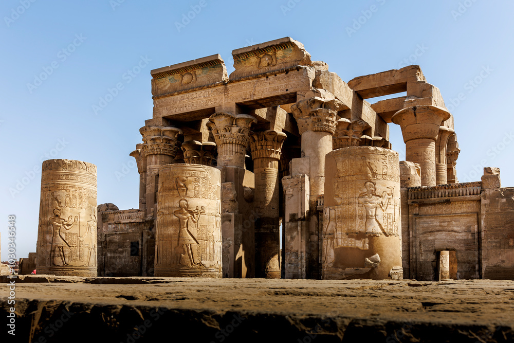 Ancient Egyptian Temple Carved Stones and Pillars Ancient Egyptian Temple Carved Stones and Pillars