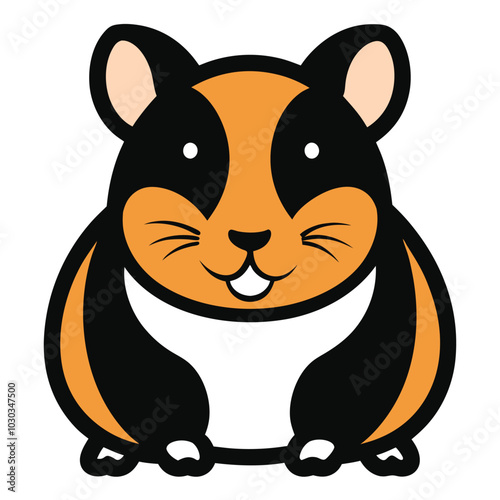 Solid color Syrian Hamster animal vector design