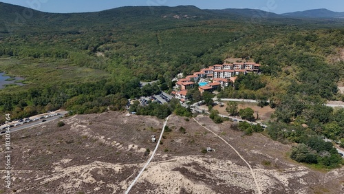 It's a beautiful day on the black sea during the summer season 
