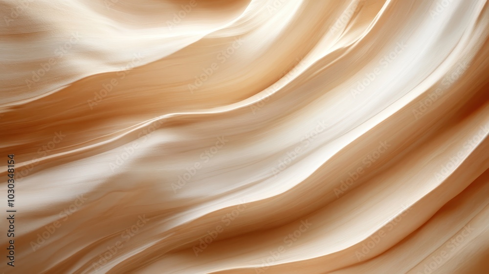 An abstract image of flowing waves in soft beige tones, creating a sense of calm and motion, symbolizing tranquility and natural beauty in an artistic style. An abstract image of flowing waves in soft beige tones, creating a sense of calm and motion, symbolizing tranquility and natural beauty in an artistic style.