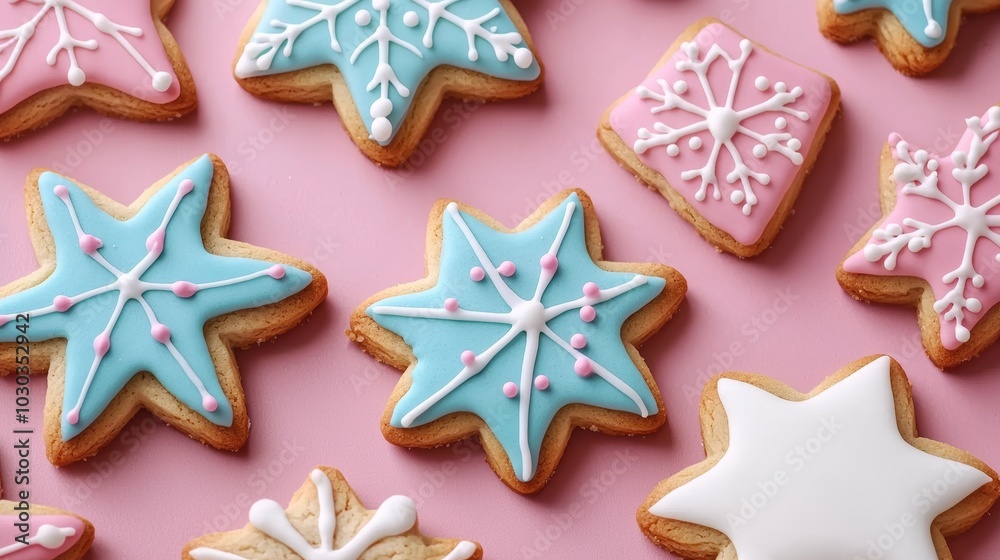 Colorful Christmas Cookies in Festive Shapes Colorful Christmas Cookies in Festive Shapes