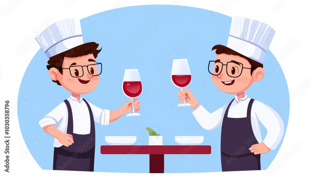 A professional waiter helping a customer select from the menu, attentively answering questions and recommending the chef's specialties with confidence. A professional waiter helping a customer select from the menu, attentively answering questions and recommending the chef's specialties with confidence.