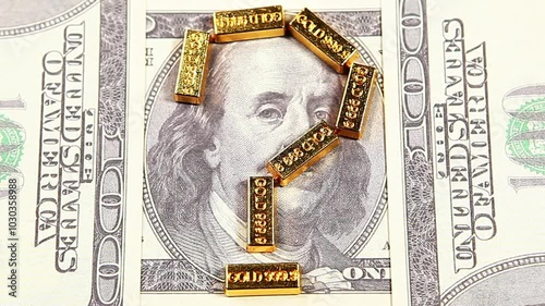 footage of gold question mark